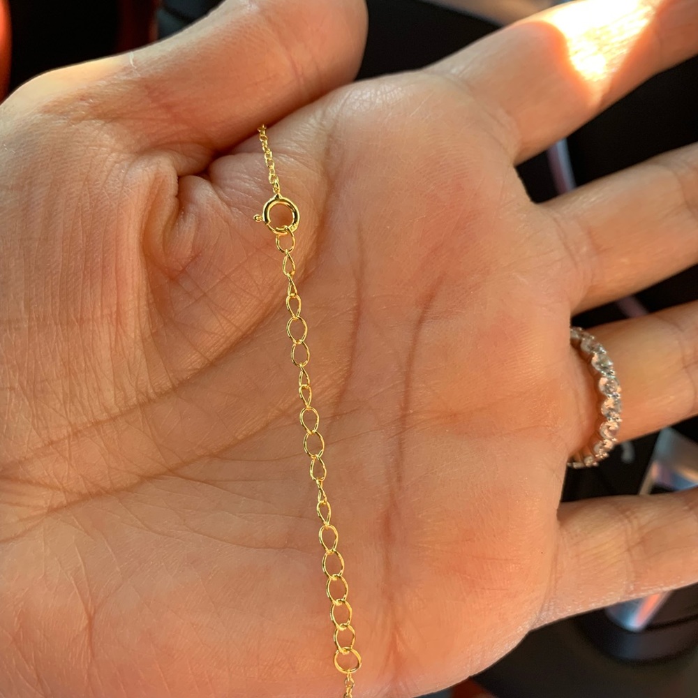 GOLD PLATED MOON AND SUN NECKLACE - Picture 4 of 8